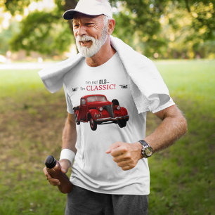 T-shirt Âge Personnalisé Pas Vieille Mais Rouge Classique 