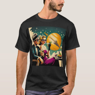 T-shirt Âge Spatial Gangster Martini Soirée Las Vegas