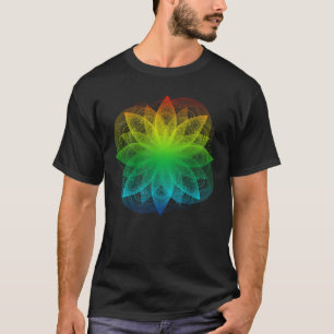 T-shirt Âge spirituel de l'arc-en-ciel   OM de mandala de