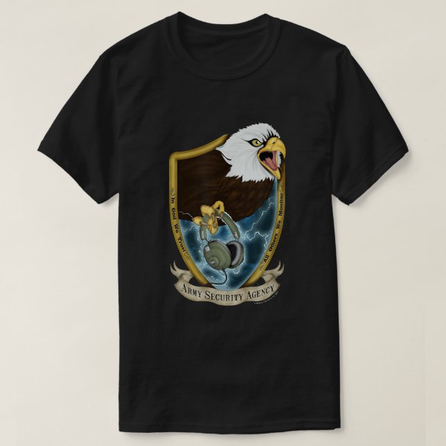 T-shirt Agence de sécurité de l'armée de l'ASA (Design devant)