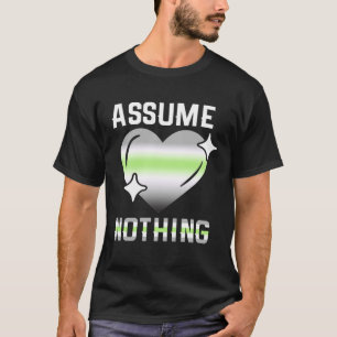 T-shirt AGENDER Fier Supposez Rien Agender Non-binaire Fla