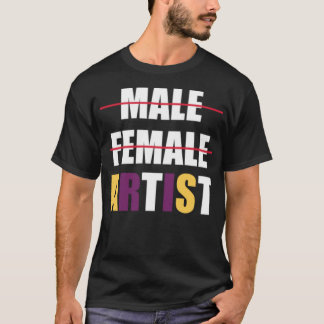 T-shirt Agender Flag LGBT Artiste non binaire