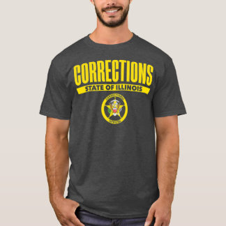 T-shirt Agent correctionnel de l'Illinois Ligne mince gris
