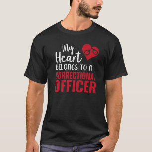 T-shirt Agent correctionnel Girlfriend Coeur de femme Vint