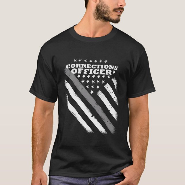 T-shirt Agent correctionnel Mince Silver Line Drapeau Pris (Devant)