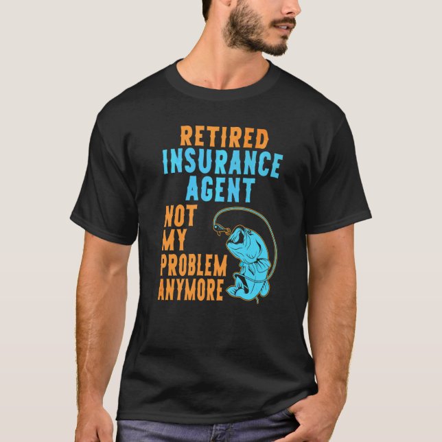 T-shirt Agent d'assurance à la retraite Pêche Retraite (Devant)