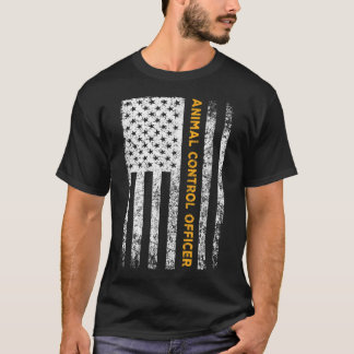 T-shirt Agent de contrôle des animaux Drapeau Patrol de la