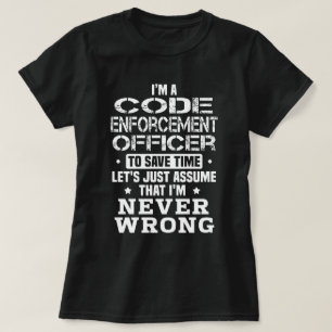 T-shirt Agent de l'application du code