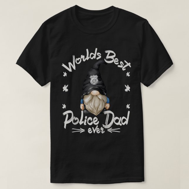 T-shirt Agent De Police Gnome Grand-Père Pour Hommes Monde (Design devant)