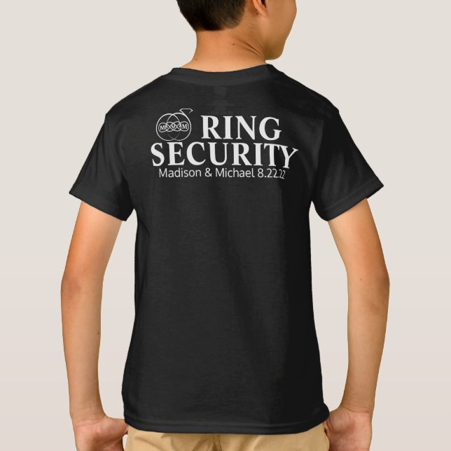 T-shirt agent de sécurité de porte-anneau (Dos)