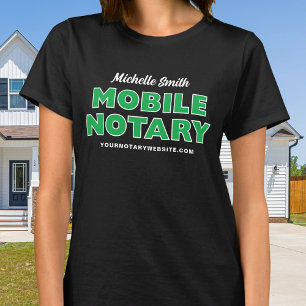 T-shirt Agent de signature de prêt de notaire mobile Nom p