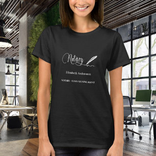 T-shirt Agent de signature de prêt noir blanc
