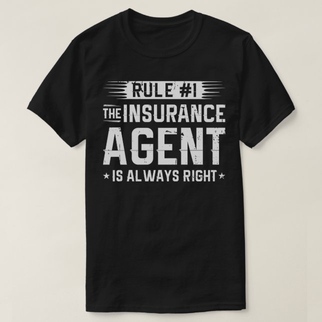 T-shirt Agent de vente d'assurance 1 (Design devant)