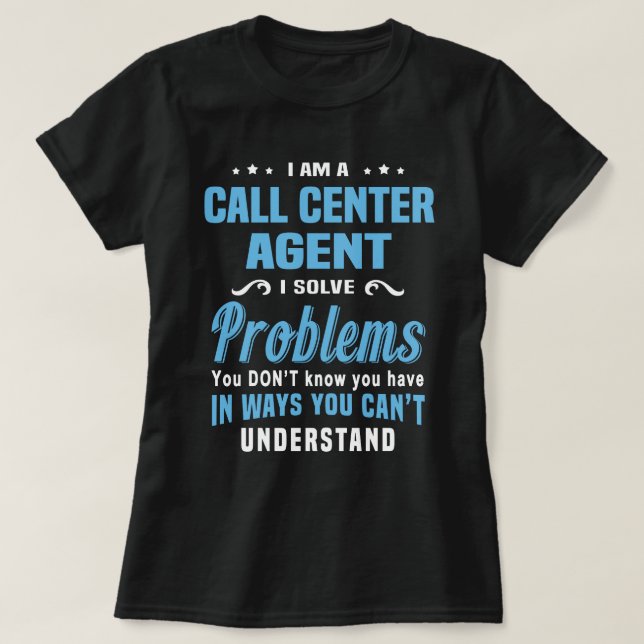 T-shirt Agent du centre d'appels (Design devant)