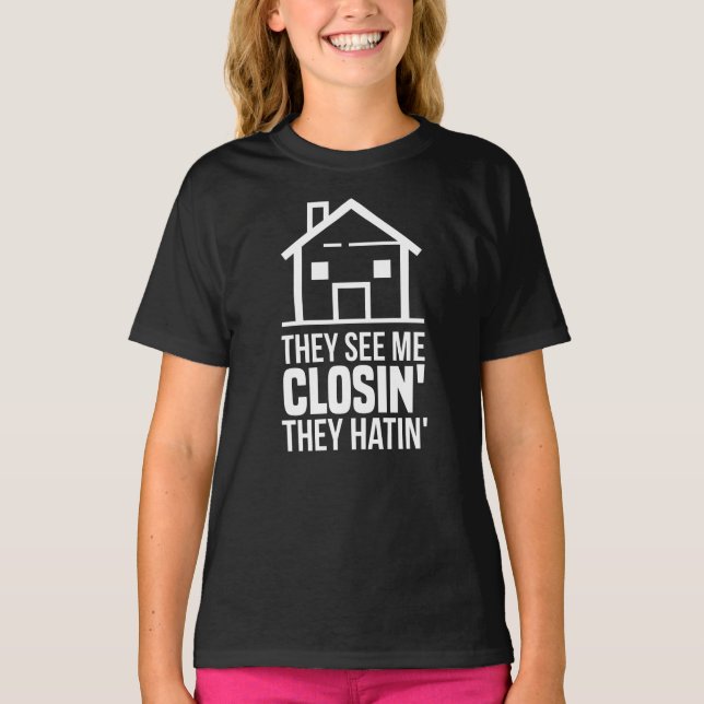 T-shirt Agent immobilier Grand-fille Anniversaire nouveaut (Devant)