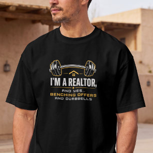 T-shirt Agent immobilier humour fitness drôle