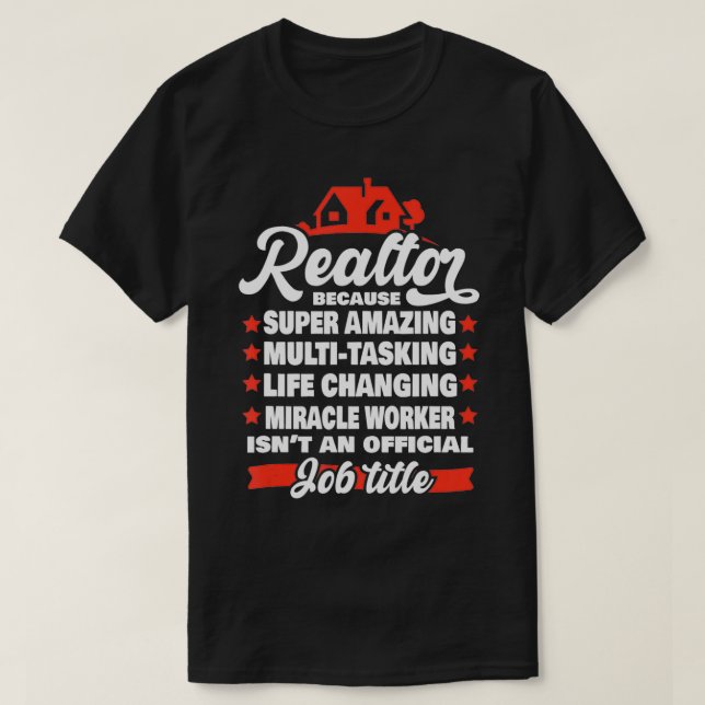 T-shirt Agent Immobilier Super Extraordinaire Femmes Homme (Design devant)