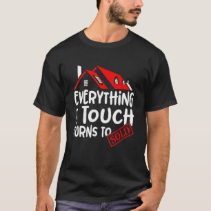 T-shirt Agent immobilier vintage Tout ce que je touche Tur