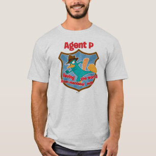 T-shirt Agent P Sauver le monde du mal maniaque Insigne