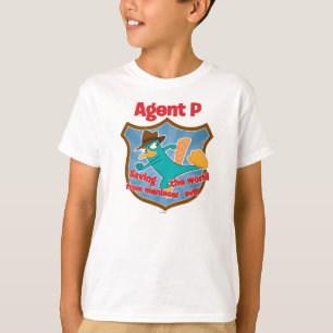 T-shirt Agent P Sauver le monde du mal maniaque Insigne