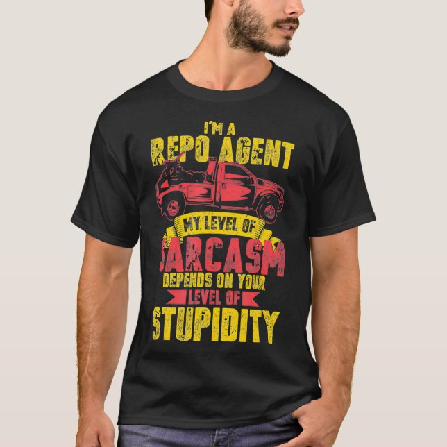 T-shirt Agent Repo Vêtements pour travailler avec Tet Jaun (Devant)