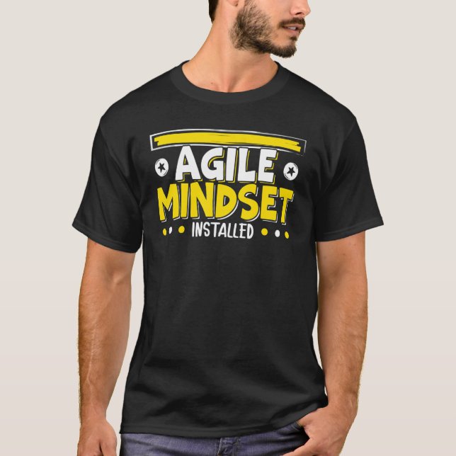 T-shirt Agile Mindset Installed Agile project management (Devant)