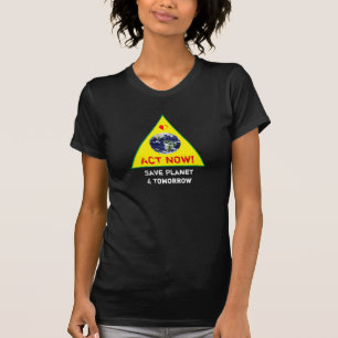 T-shirt AGIR MAINTENANT & Sauvons la planète Rébellion cli