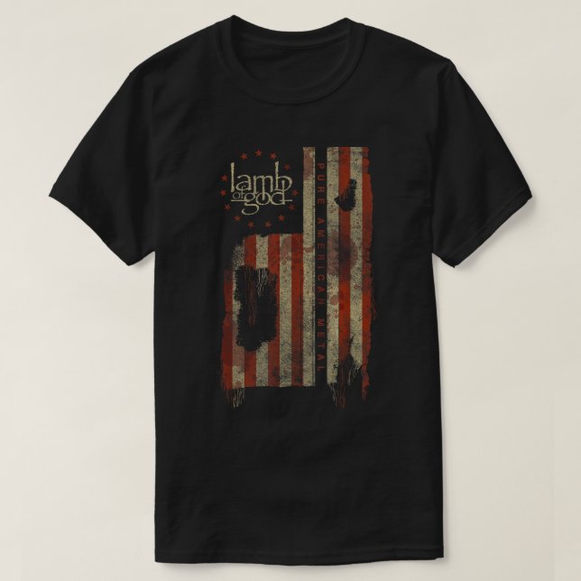 T-shirt Agneau de Dieu Pure métal américain (Design devant)