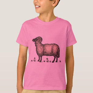 T-shirt Agneau de mouton Vintage animal de ferme