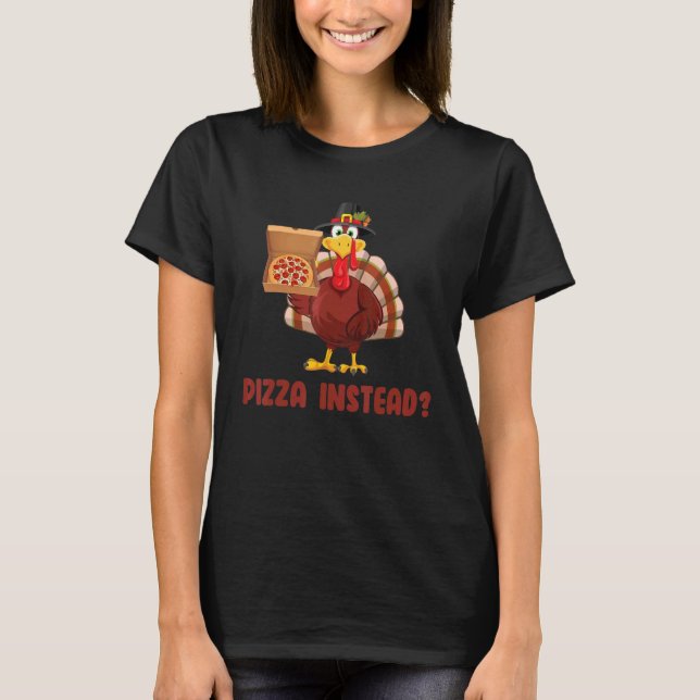 T-shirt Agréable Thanksgiving Sauvez La Turquie Mange Pizz (Devant)