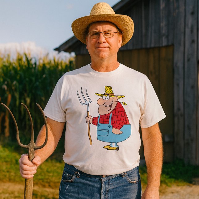 T-shirt Agriculteur Transportant Une Fourche (Créateur téléchargé)