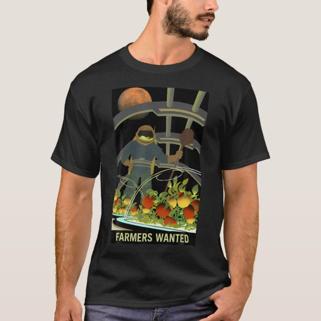 T-shirt Agriculteurs Nasa Recherché Sur Mars (Devant)