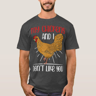 T-shirt Agriculture Amusante Agriculteur Fam Animal Poulet