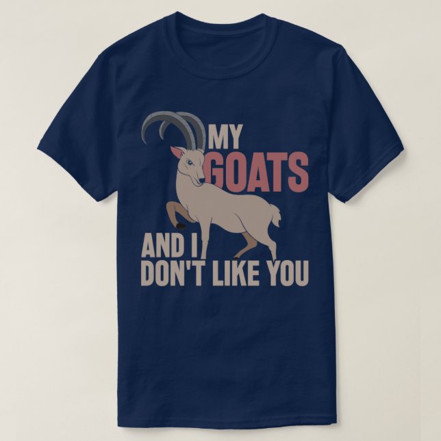 T-shirt Agriculture Amusante Fermier ferme Animaux Chèvre1 (Design devant)