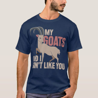 T-shirt Agriculture Amusante Fermier ferme Animaux Chèvre1