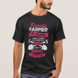 T-shirt Agriculture Ferme Femme Agricultrice Don de fille