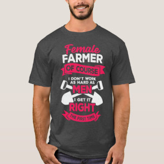 T-shirt Agriculture Ferme Femme Agricultrice Don de fille