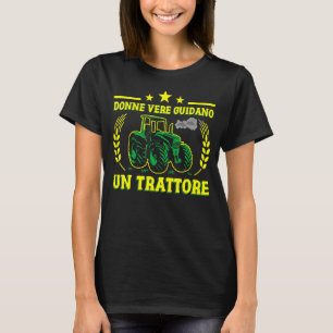 T-shirt Agriculture Véritable Femmes Conduite Tracteur Tra