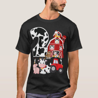 T-shirt Agritourisme Barnyard Thème Cochon Vache Cheval 2e