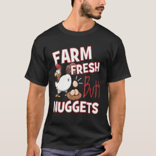 T-shirt Agritourisme Fraîche Beurre Nuggets Poulet Aimer