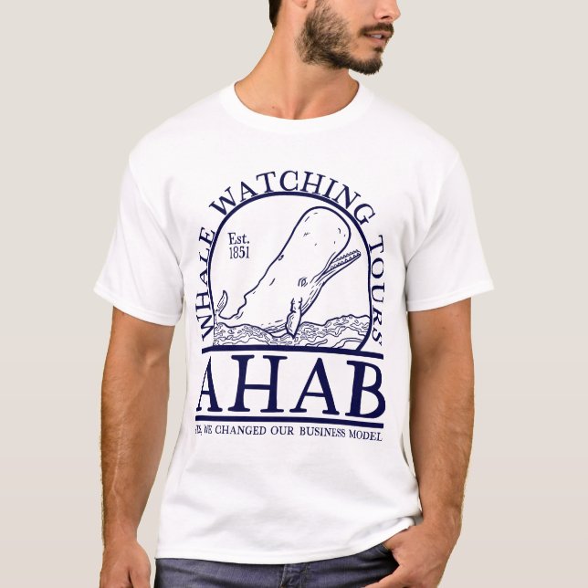 T-shirt Ahab Whale Watch (Lineal) (Devant)