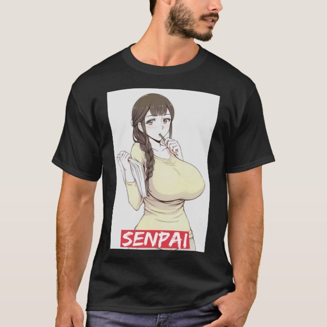 T-shirt ahegao Senpai 1 (Devant)