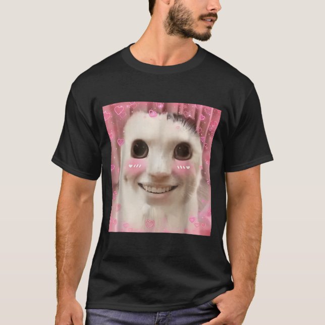 T-shirt Ahh Cat Meme Dank Cursed Weirore Funny Dank Meme  (Devant)