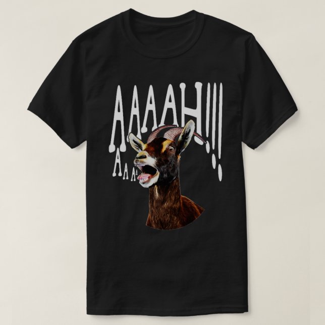 T-shirt Ahhh hurlant Chèvre Cadeau Drôle Amoureux Chèvre (Design devant)