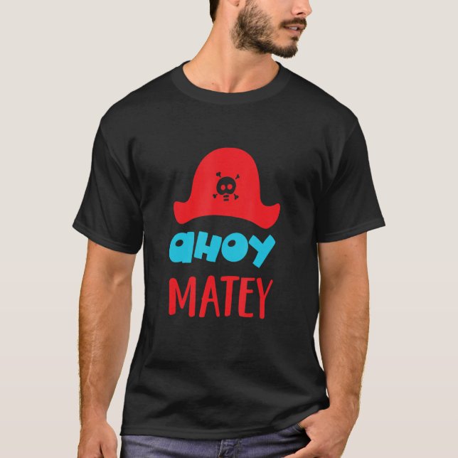T-shirt Ahoy Matey Buccaneer Matey adorable mignon Casquet (Devant)
