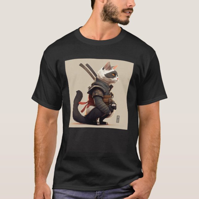T-shirt AI Generated Shinobi Cat (Devant)