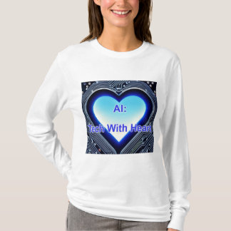 T-shirt AI : Technologie avec cœur Femme Manches Longues B