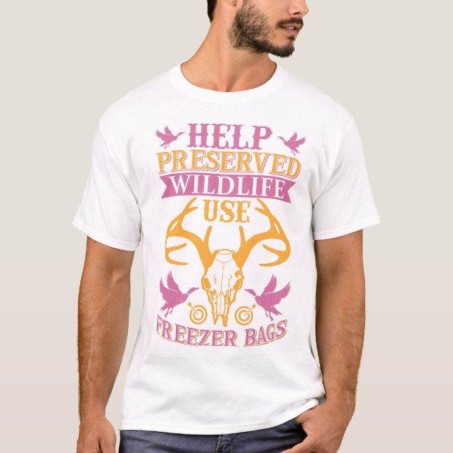 T-shirt Aide à la conservation de la faune Utiliser le sac (Devant)