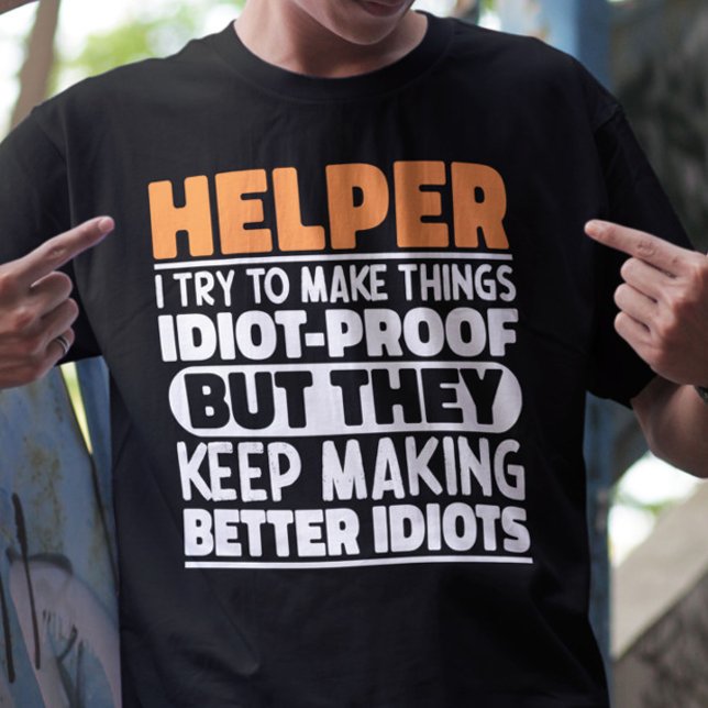 T-shirt Aide J'Essaie De Faire Des Choses Drôle Drôle Dit  (Créateur téléchargé)