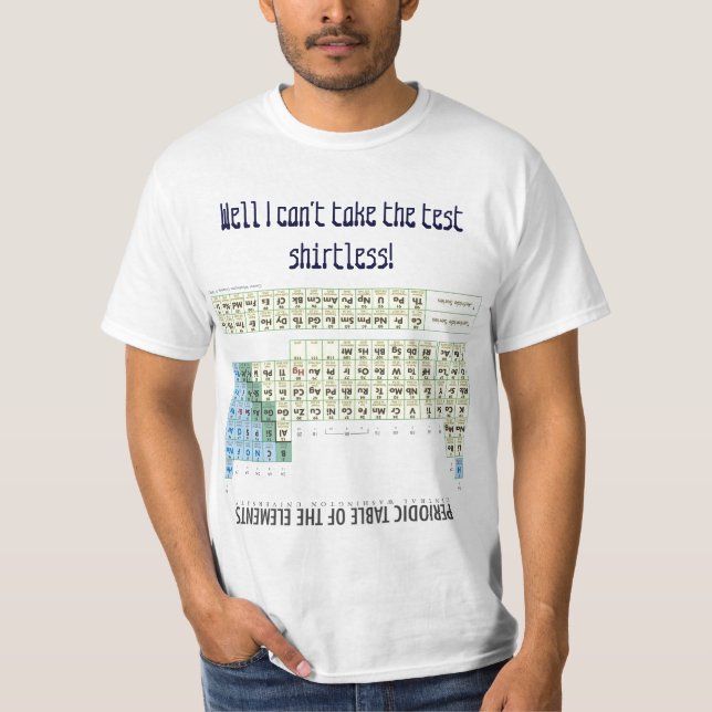 T-shirt Aide-mémoire de chimie de Tableau périodique (Devant)